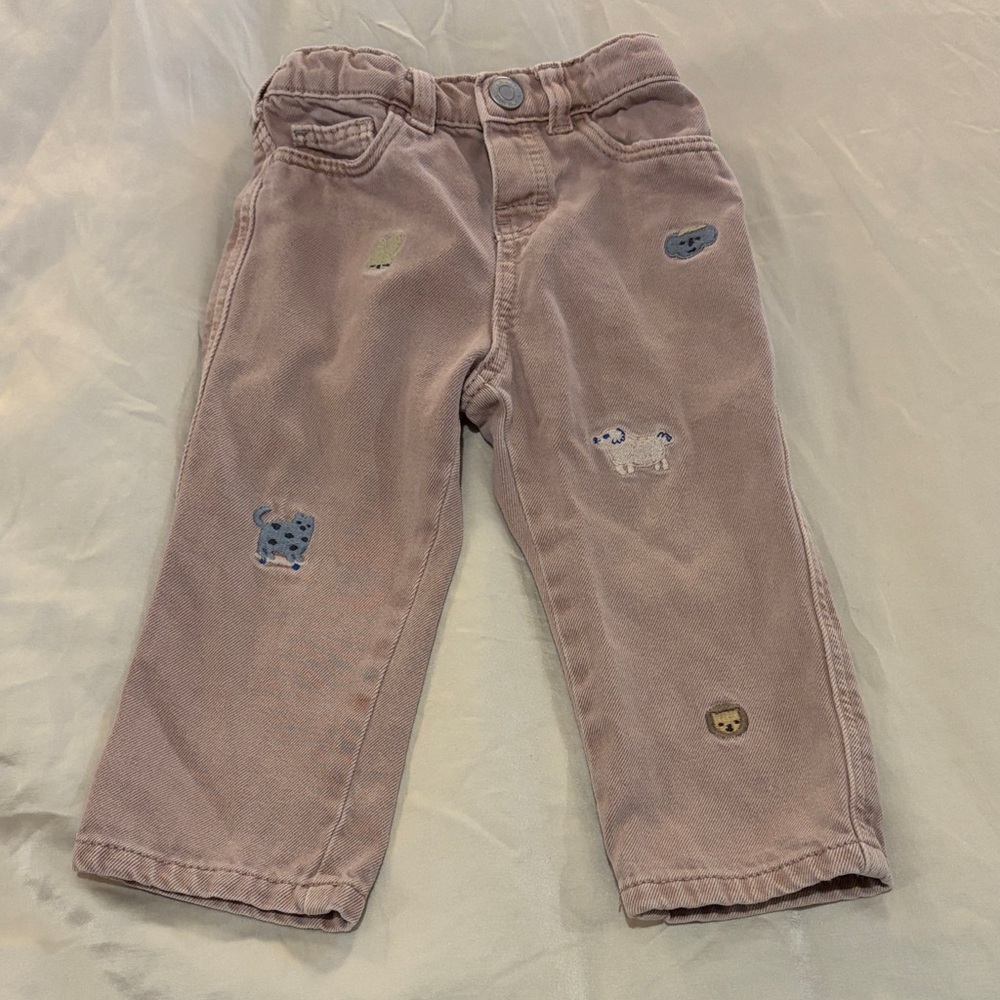 H&M Jeans with Animal Embroideries